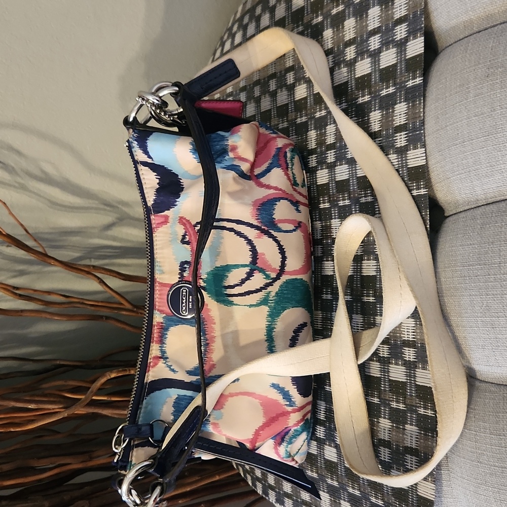 Coach Multicolor Convertible Monogram Bag